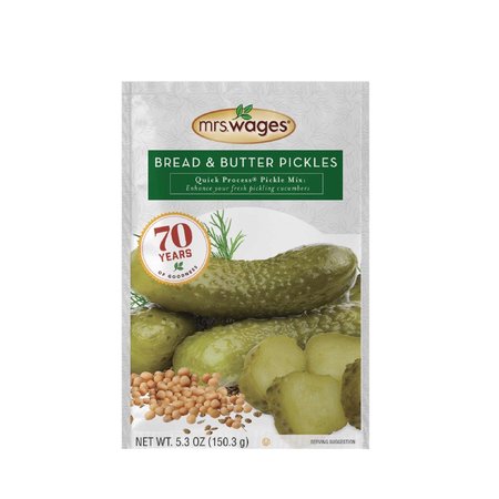 MRS. WAGES Bread and Butter Pickle Mix 5.3 oz W620-J7425
